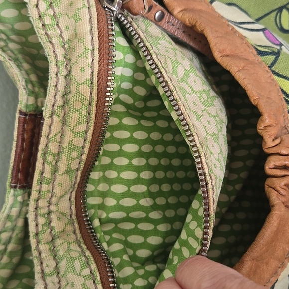 Fossil Green Floral Print Bag - Picture 5 of 11